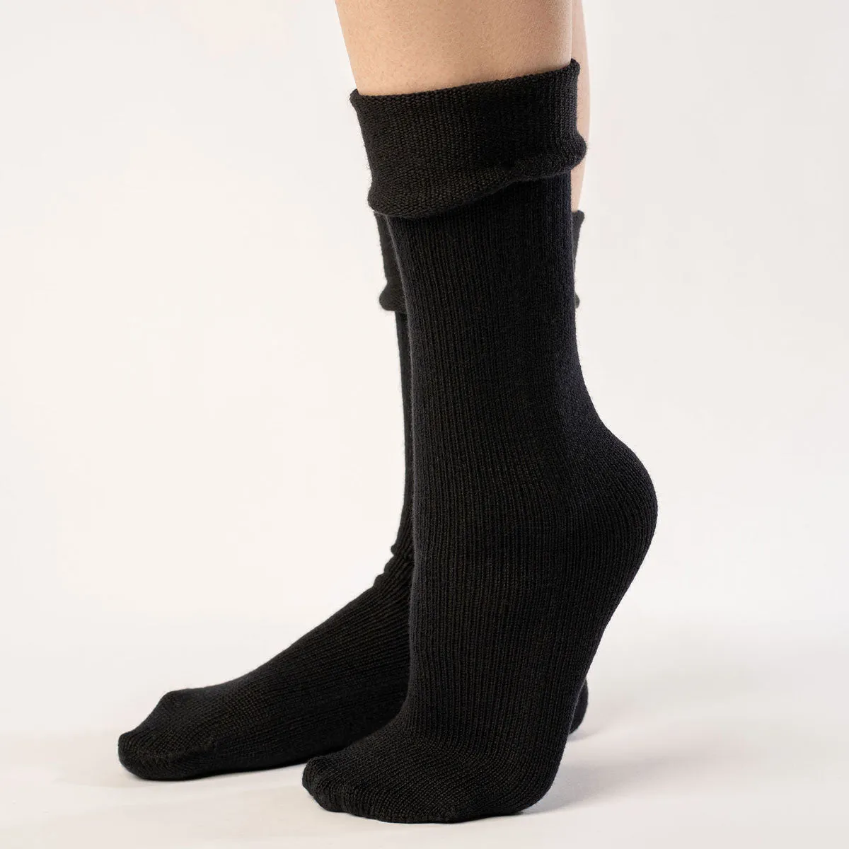 Women's Knit Socks Merino Black